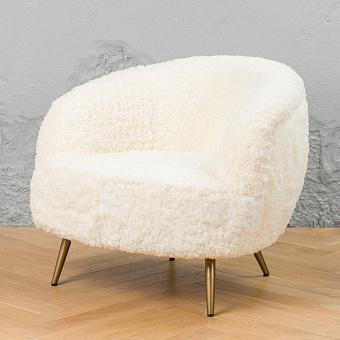 Кресло Cruise Chair PF натуральный мех White Sheep Skin