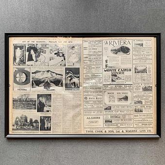 Винтажная газета в раме Vintage Times, Nov 24, 1928