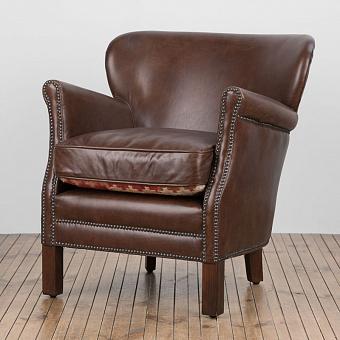 Кресло Professor Chair, Antique Wood натуральная кожа Vintage Cigar