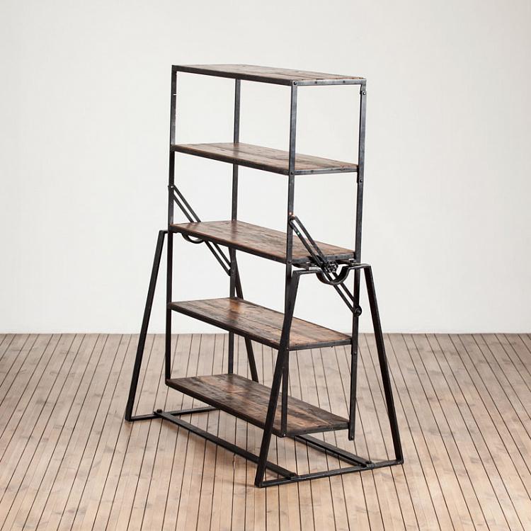 Iron And Wooden Shelf With 5 Levels Stanton