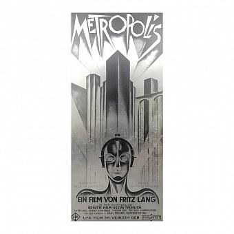 Картина с поталью Metropolis Platinum Text Small