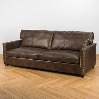 Трёхместный диван Minister 3 Seater RM натуральная кожа Antique Master