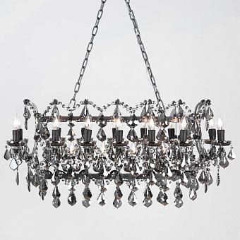 Люстра Crystal Rectangle Chandelier Small хрусталь и металл Grey Crystal and Natural Metal