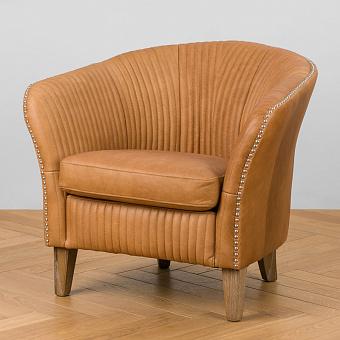 Кресло Leon Chair, Ash Sandwashed натуральная кожа Nimes