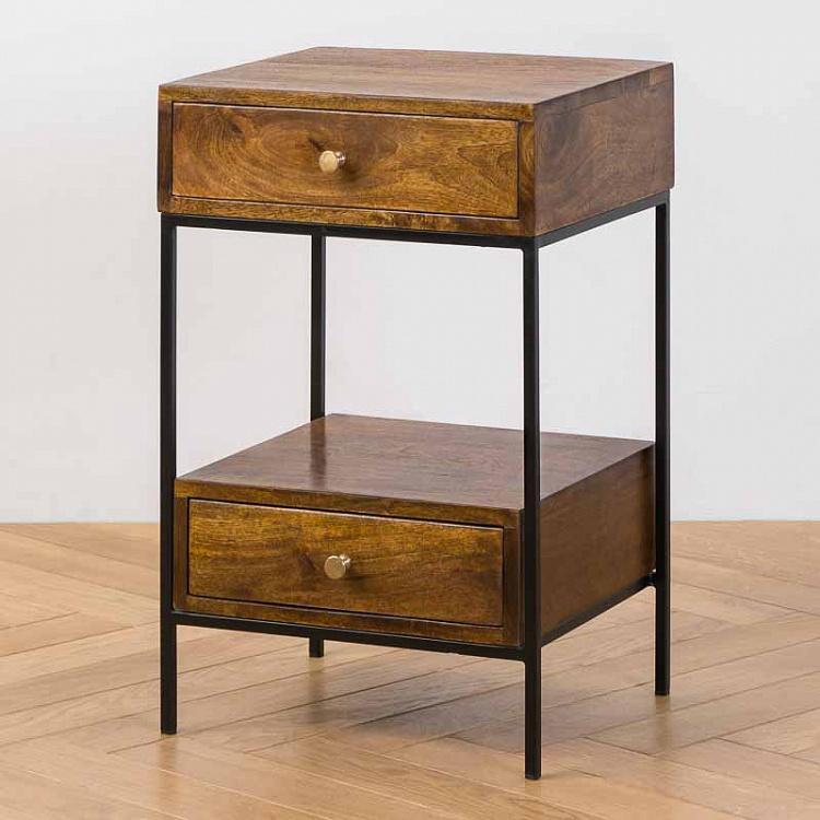 Arabica Side Table With 2 Drawers