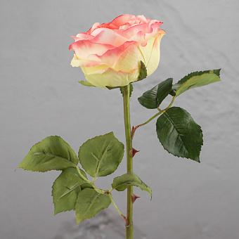 Искусственный цветок Gemma Rose Pink With Light Lime 56 cm