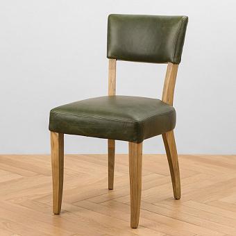 Стул Mami Dining Chair, Oak Brown натуральная кожа British Green