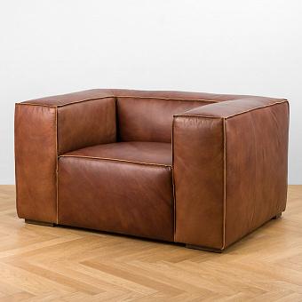 Кресло Cubism 1 Seater PF натуральная кожа Henna Grain