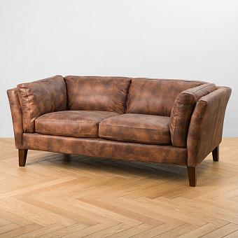 Двухместный диван Verona 2 Seater, Oak Dark Brown натуральная кожа Autumn Brown