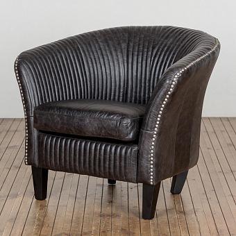 Кресло Leon Chair, Oak Black натуральная кожа Black Wax