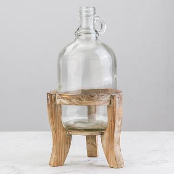 Ваза Bottle Vase With Wooden Stand