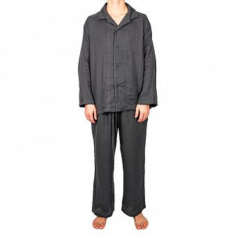 Пижама Crepe Gauze Pajamas Sleep Wear Dark Grey S
