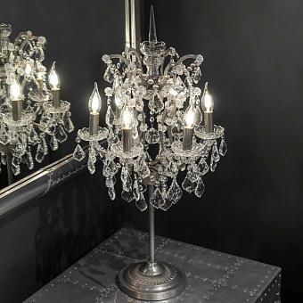 Настольная лампа Crystal Table Lamp хрусталь и металл Clear Crystal and Natural Metal