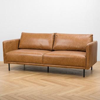 Трёхместный диван Torino 3 Seater натуральная кожа Chestnut Tan