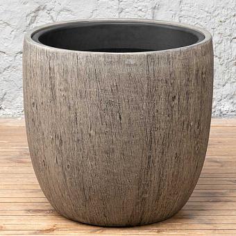 Кашпо Effectory Wood Bowl Pot White Oak Large