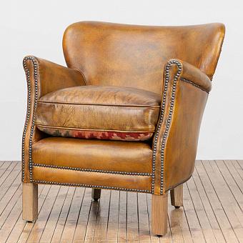 Кресло Professor Chair, Weathered Wood натуральная кожа Vagabond Mustard