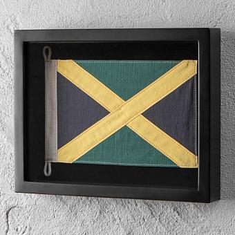 Арт-объект Shadow Box Flag Jamaica Mini дерево Wood Black