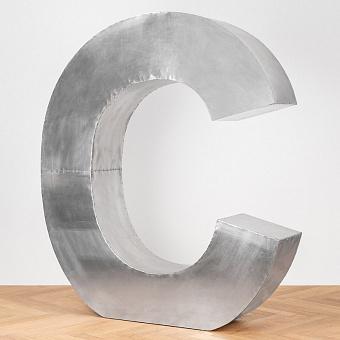 Декоративная буква Giant Letter C металл Aero