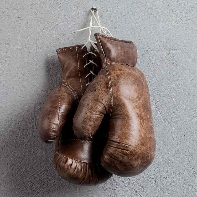 Декоративные кожаные боксёрские перчатки, Винтаж Сигар Sport Boxing Gloves Pair, Vintage Cigar