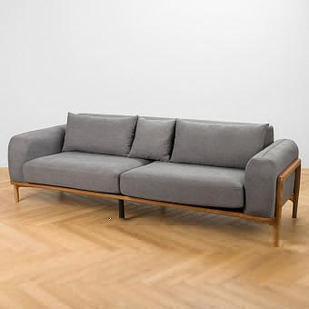 Трёхместный диван Harris 3 Seater ткань Stone Grey