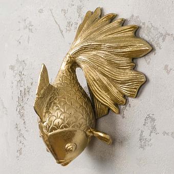 Настенное украшение Wall Gold Fish Tail Left