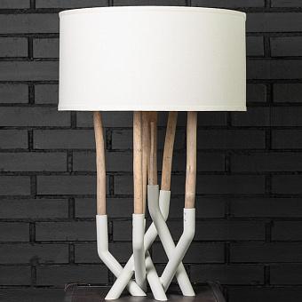 Настольная лампа с абажуром L241 Outline Table Lamp хлопок White Cotton