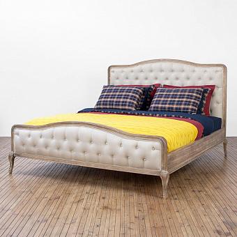 Двуспальная кровать Lea Double Bed лён Linen Plain