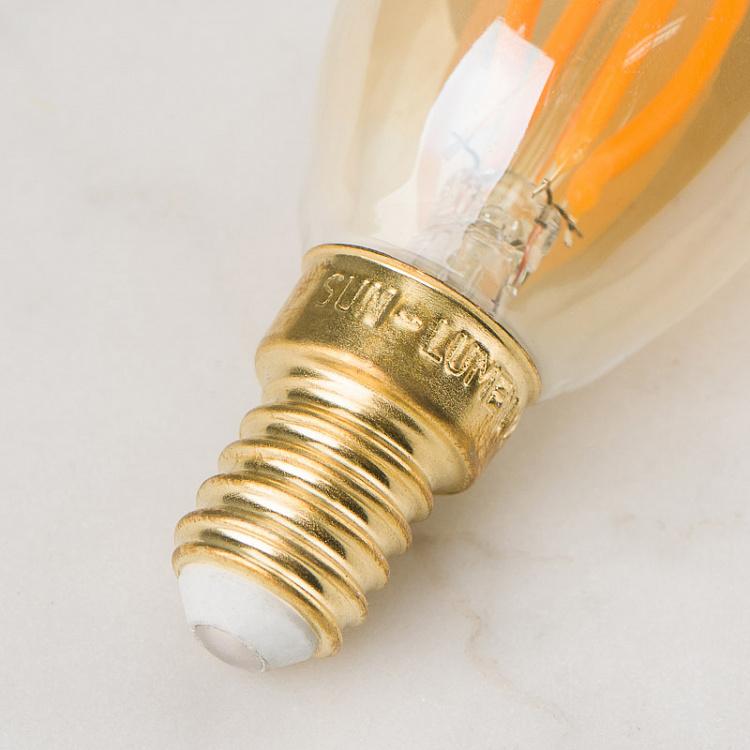 Филаментная светодиодная не диммируемая лампа Эдисон Пламя Цитадель E14 4 Вт, золотая колба Edison Flame Gold Citadel E14 4W Non Dim