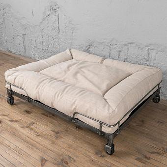 Лежанка для питомца Wheely Base With Oxford Cushion Large, Linen Ecru
