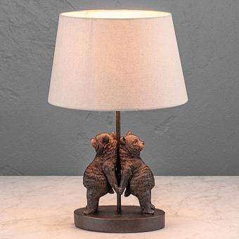 Настольная лампа с абажуром 2 Bears Back Lamp With Shade