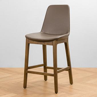 Полубарный стул Porto Counter Chair искусственная кожа Coffee