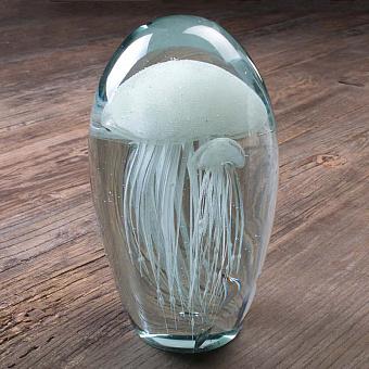 Пресс-папье Glass Paperweight With 3 White Jellyfish