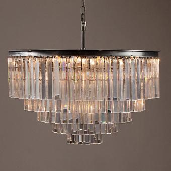 Люстра Odeon Chandelier 5 Rings хрусталь и металл Clear Crystal and Natural Metal