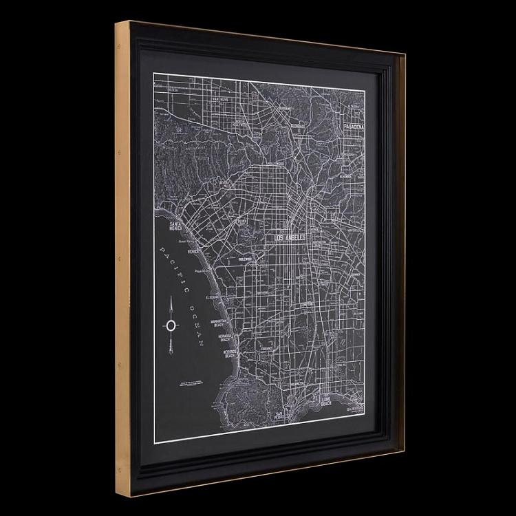 Арт-объект Карта Лос-Анджелеса Savoy Maps Los Angeles