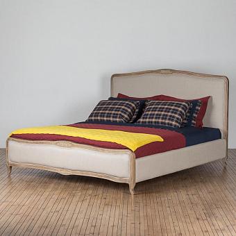 Двуспальная кровать Marie Double Bed лён Linen Plain