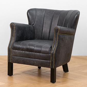 Кресло Paul Armchair With Stripes, Black Wood D