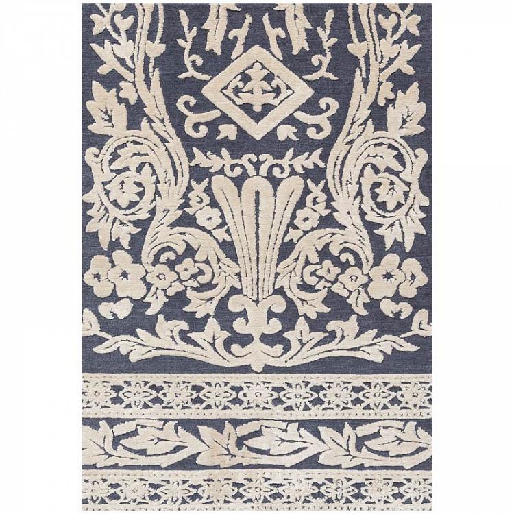 Прикроватный ковёр с коротким ворсом Серо-голубая Флоренция Florence Charcoal