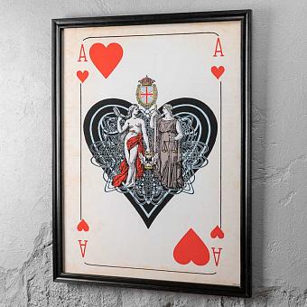 Картина-принт Cards Aces Hearts дуб Black Oak