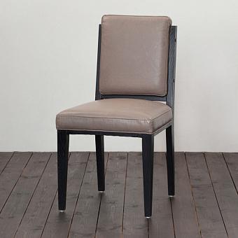Стул 17 Dining Chair, Black Wood натуральная кожа Leather Taupe