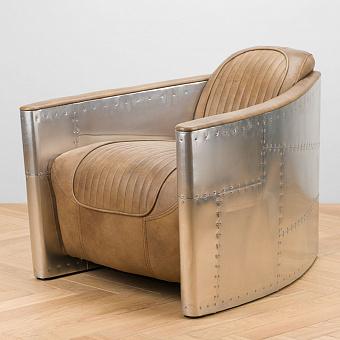 Кресло Aviator Tomcat Chair, Spitfire натуральная кожа Destroyed Raw