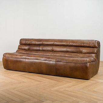 Трёхместный диван Magna 3 Seater натуральная кожа Antique Whisky