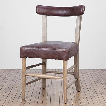 Стул Refectory Dining Chair натуральная кожа Library Brown